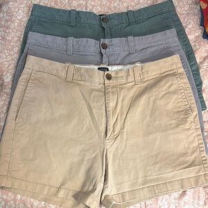 J. Crew Tan and Gray Flat Front Shorts Casual Style